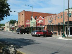 Main Street stores in Buda, Texas