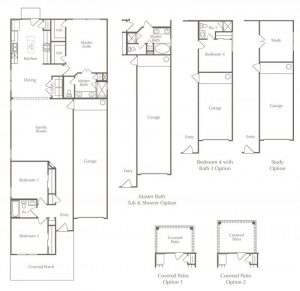 A floor plan drawing of the Bristol layout for one of the new homes for sale in Leander, Texas